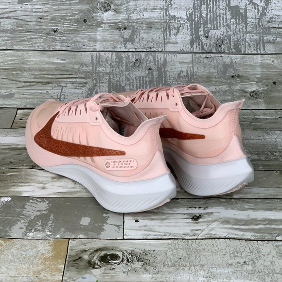Nike Zoom Gravity Sparkle Running Shoes Pink/Metallic Bronze Womens Size 9 - Picture 9 of 10